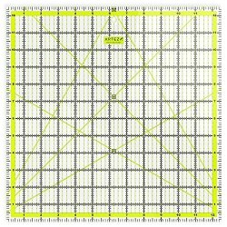 Arteza Quilting Ruler Laser Cut Acrylic Quilters' Ruler With Patented Double Colored Grid Lines For Easy Precision Cutting 12.5" Wide X 12.5" Long For