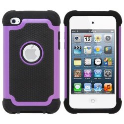 Fenzer Purple Hybrid Rubber Matte Hard Case Cover For Apple Ipod Touch 4 MP3