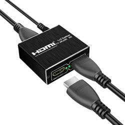 Sowtech HDMI Splitter HDMI V2.0 Powered HDMI Splitter Dual Monitor Duplicating Video And Audio For Ultra HD 2160P 4KX2K@60HZ Hdcp And 3D One Input