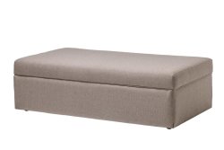 Ottoman Single Taupe Sleeper Couch