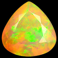 4.80ct Opal G.i.s.a.certified Multi-colour Fire Play Of Colour