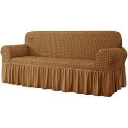 Sofa Cover 2 1 And 1 Seater - Light Brown