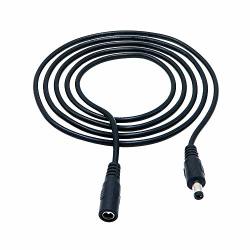 Unvarysam Dc Extension Cable 1.5M 4.9FT 2.1MM X 5.5MM Dc Plug Male To Male Adapter Extension Cable 22AWG For 12V 3A LED Light Strip Cctv