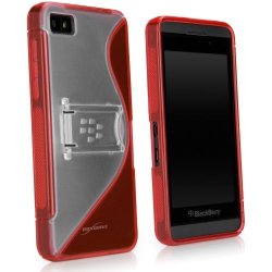 Blackberry Z10 Case Boxwave Colorsplash Case With Stand Durable Tpu Case W Stand For Blackberry Z10 - Scarlet Red