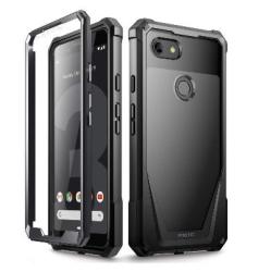 Google Pixel 3 Premium Full Body Rugged Guardian Case Black With Built-in Screen Protector