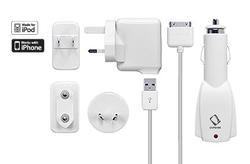 Capdase Power Kit III 2 USB Wall Charger & Car Charger & Sync Cable