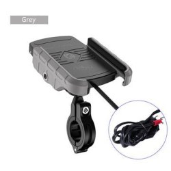 QI 15W Wireless Charger Waterproof 360 Aluminum Phone Holder Handlebar Mount For