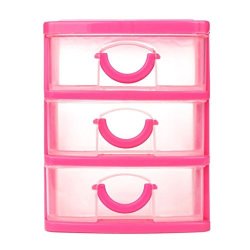 Tronet Durable Plastic MINI Desktop Drawer Sundries Case Small Objects Cosmetics Storage Box Stackable Cube Organizer Red XL Red M