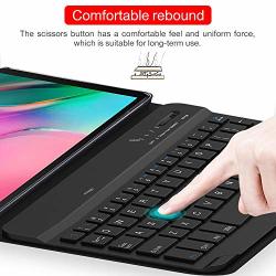 Redcolourful Bluetooth Keyboard For Samsung Galaxy Tab A 10.1INCH 2019 SM-T510 T515 Colorful Backlit Wireless Keyboard With Pu Leather Case