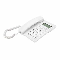 Mugast Desktop Landline Telephone With Caller Id Corded Telephone For Home Office hotel Dtmf fsk Dual System Noise Cancelling Function Black White Optional White