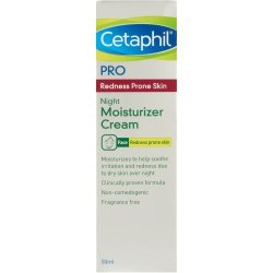 Cetaphil Night Cream Redness Relieving Night Moisturizer For Face 1.7 Fl Oz For Dry Redness-prone Skin Hypoallergenic Fragrance Free Doctor Recommended Sensitive Skincare Brand