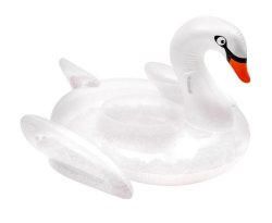 Fine Living Pool Float - Feather Filled Swan - White