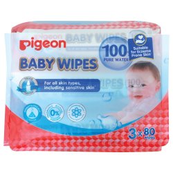 Pigeon Baby Wipes 80S 3 Pack 240