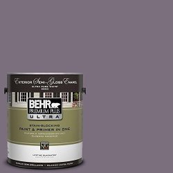 BEHR PREMIUM PLUS 1 gal. Pure Black Hi-Gloss Enamel Exterior