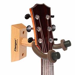 Leoie Flanger Wooden Base Guitar Hanger Wall Mount Hooks Stand Holder Musical Instrument Accessory