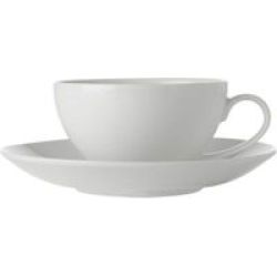 Maxwell & Williams White Basics Coupe Cup & Saucer 250ML Set Of 4