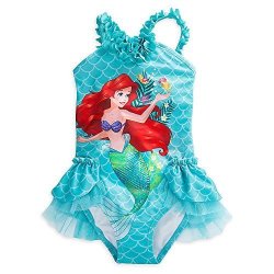 Disney Ariel Deluxe Swimsuit For Girls Size 2 Blue