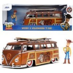 Jada Toys Jada Disney Pixar Toy Story 1962 Volkswagen T1 Samba Bus With Surfboard 1:24