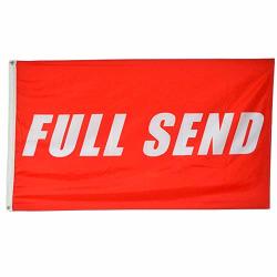 Mykubi Full Send Flag 3X5FT Black Polyester Nelk Nelkboys For The Boys Banner With Brass Grommets Flag For College Dorm Room Man Cave Tailgates
