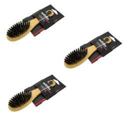 Babyliss Child's Small Natural Wooden Bristle Massage Hairbrush X3 Brushes