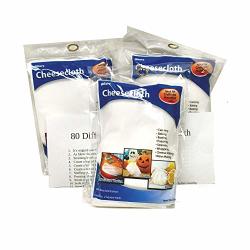 Bundle Of 3 Packs Of Cheesecloth 2 Yards Each Total 6 Square Yards Of 100 Percent Bleached Cotton + Cheese Cloth 80-USES