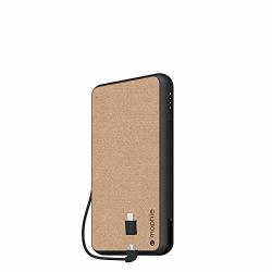 Mophie Powerstation Plus XL 10 000MAH - Qi Wireless Charging With Built In Micro USB And Lighning Cables - Khaki