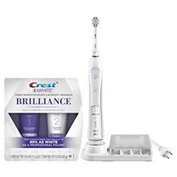 Crest 3D White Brilliance Daily Cleansing Toothpaste And Whitening Gel System 2.3 Oz & Oral-b Pro 5000 Smartseries Power Rechargeable Electric Toothbrush Bundle