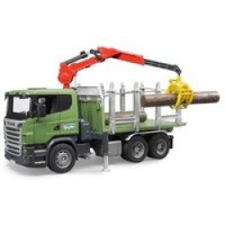 Bruder Scania R-Series Timber Truck with Loading Crane