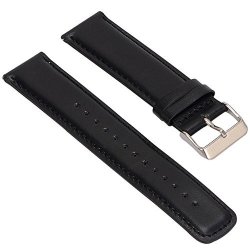 1PC Replacement Leather Bands For Pebble Time Steel Only Black