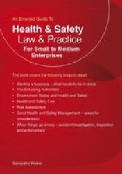 Health And Safety Law And Practice For Small To Medium Enter Prises - An Emerald Guide Paperback
