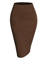 H2H Womens Classic Fit Office Pencil Skirt Chocolate S AWBMS0188