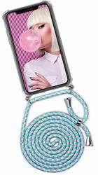 Oneflow Case With Necklace To Fit Iphone Xr Lanyard + Silicone Cover Mint Green Pink