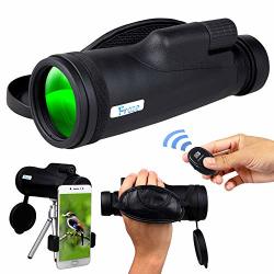 Monocular Telescope For Smartphone HD 12X50 Zoom Compact Handheld Monoscope High Power BAK4 Prism Scope With Tripod Cell Phone Adapter Mount Holder S
