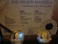 Nelson Mandela Commemorative R5 Twin Coin Set Sealed As From Sa Mint |