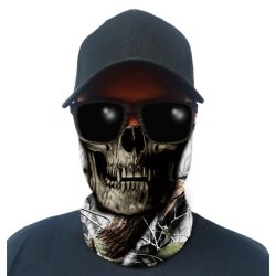 SA Co Sa Multi-use Face Shield - Sa Snow Camo Skull