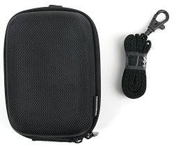 Duragadget Hard Water Resistant Rigid Eva Shell Case In Classic Black With Belt Loop - Suitable For The Exeze MPR-4G-BK Rider Waterproof MP3 Player