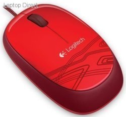 Logitech M105 Red Corded Optical Mouse