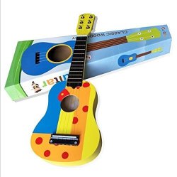 Sevenpring Lovely Great Gift Playable Children's Simulation Guitar Strings Ukulele Instrument Yellow Giraffe