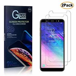 Galaxy A6 Plus Ultra Thin Tempered Glass Screen Protector Cusking Anti Fingerprint Screen Protector Glass For Samsung Galaxy A6 Plus Bubble Free 2 Pack