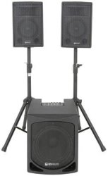 Qtx QL1510MA 15IN Sub + 2 X 10IN Tops Active 2.1 Pa System