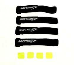 Softride Soft Wraps Black Reflective Dots Included All Purpose Hook And Loop Tie Down Straps 16 X 1 Inch 4-pack 26619