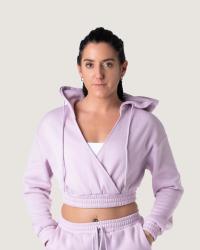 Petunia V-neck Cropped Hoodie - Lilac - Large