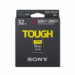 Sony Tough High Performance 32GB Sdxc Uhs-ii Class 10 U3 Flash Memory Card With Blazing Fast Read Speed Up To 300MB S SF-G32T T1
