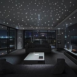 Pack Of 407 Round Dot Luminous Stars Glow In The Dark Fluorescent Noctilucent Plastic Wall Stickers Decals For Home Ceiling Wall Decorate Baby Kids
