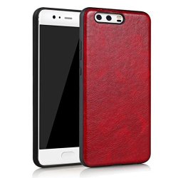 Huawei P10 Case Sunfei Leather Pattern Ultra Thin Tpu Soft Protective Case Cover For Huawei P10 Red