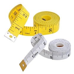 300cm 120 Inch Cloth Tape Measure Metric Measuring Tape Soft Dual Sided for  Tailor Sewing White 3 Pack 