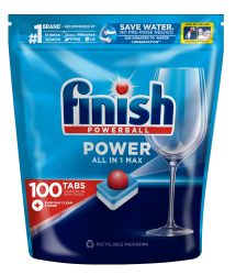 Finish 100S Auto Dishwasher Tablets All In 1 Max Tabs Regular Dishwasher Detergent Cuts Through Grease