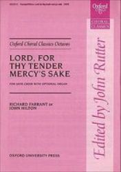 Lord For Thy Tender Mercy& 39 S Sake Sheet Music Vocal Score