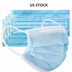 Medical Mask Disposable Surgical Face Masks.thick 3PLY Medical Masks With Comfortable Earloop Air Pollution PROTECTION-50PCS Blue
