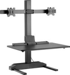 LUMIN Lumi Bracket Sit-stand Electric Desk Converter With Dual Monitor Mounts